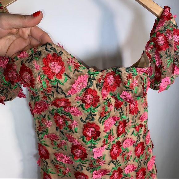 For Love & Lemons Amelia Floral Strapless Mini Dress - Picture 5 of 13